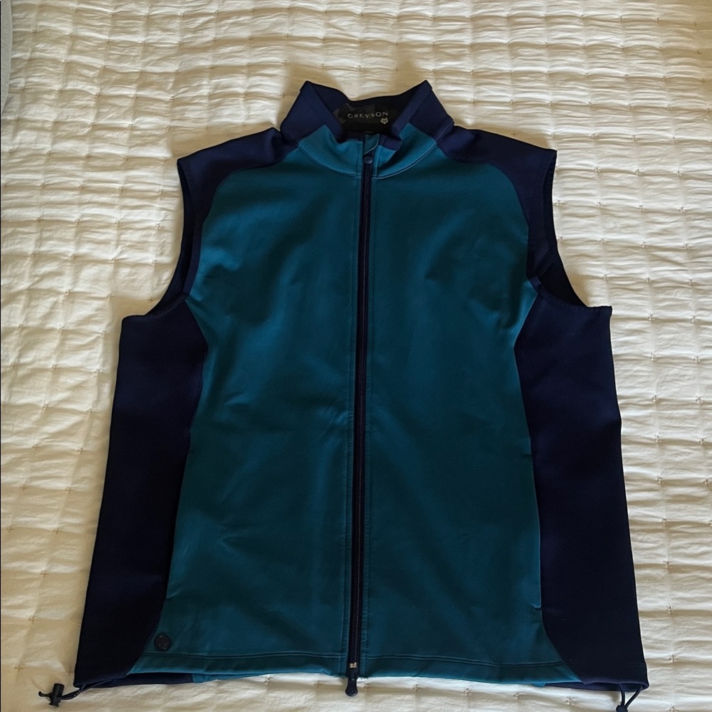 Greyson Teal and Navy Sleeveless Vest